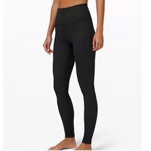 Lululemon align high-rise pant 28” - sz 6 - lattice work emboss black